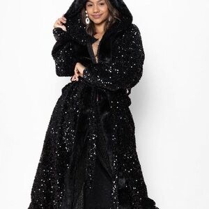 ISO SEQUIN SPIRITHOOD COAT SIZE SMALL!